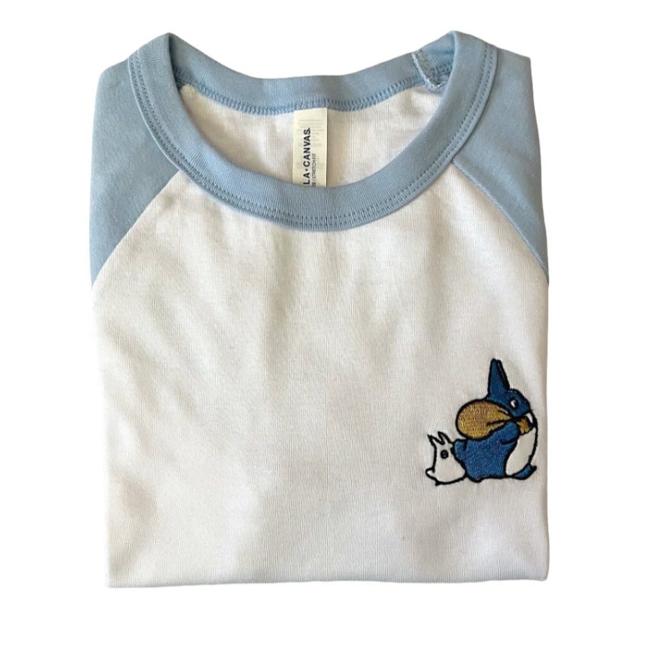 J02. Totoro Embroidered T-Shirt (My Neighbor Totoro)