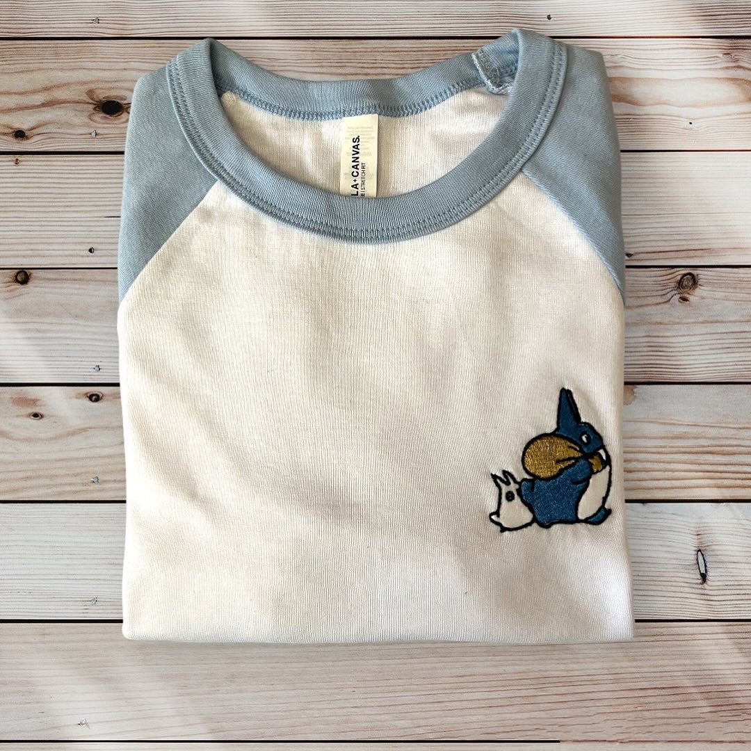 J02. Totoro Embroidered T-Shirt (My Neighbor Totoro)