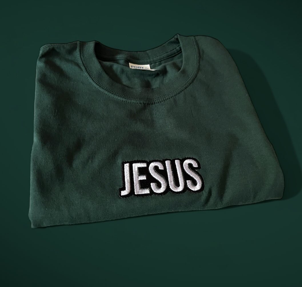 J07. Fans of Jesus Embroidered T-Shirt