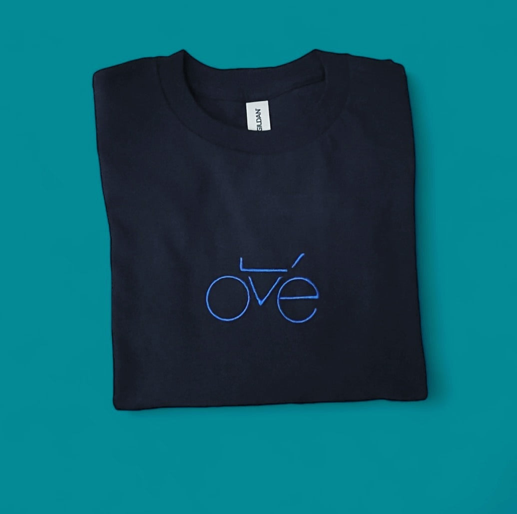 J05. Bicycle LOVE Embroidered T-Shirt (available in black and white)