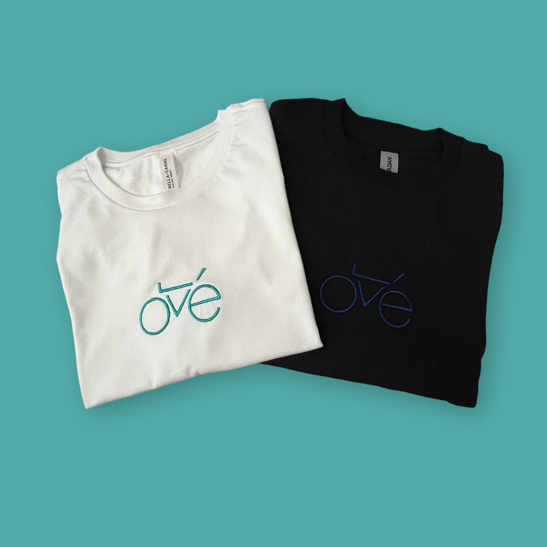 J05. Bicycle LOVE Embroidered T-Shirt (available in black and white)